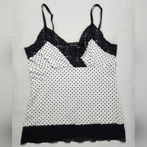 White House Black Market Polka Dot Tank Medium